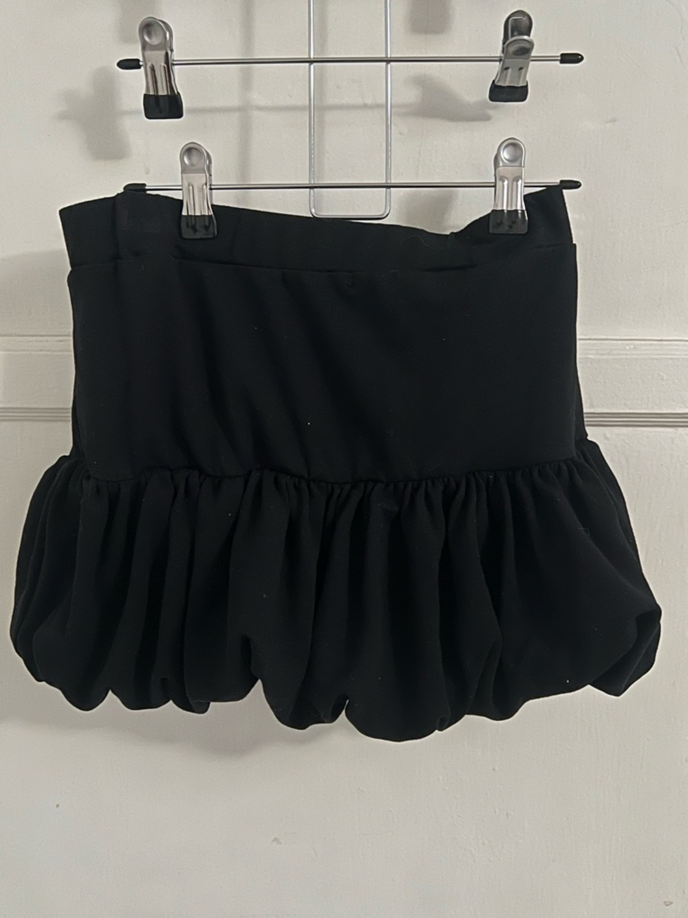 Fashion Nova Black Mini Bubble Skirt